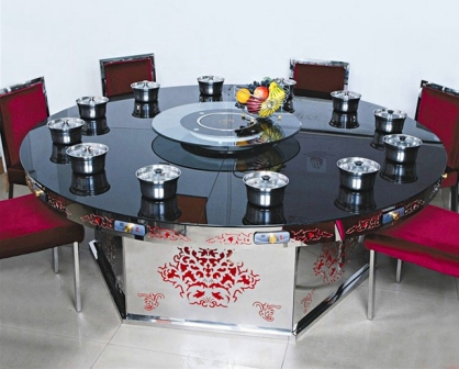 导磁电磁炉火锅餐桌图片